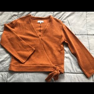 Madewell Texture & Thread Wrap Top